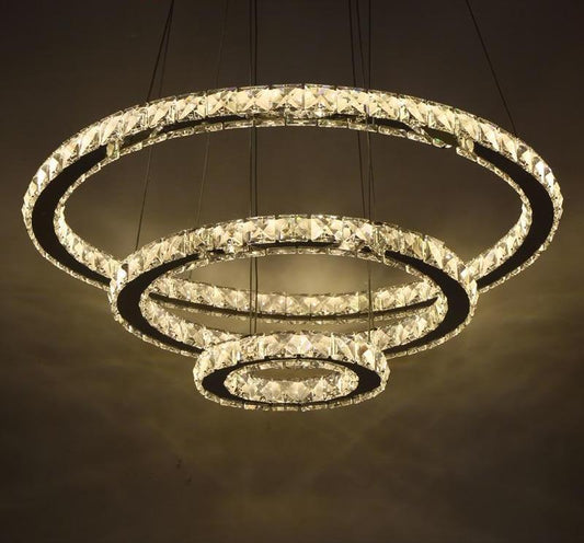 Runder Kristall-LED-Kronleuchter