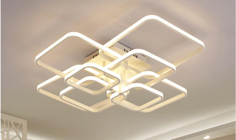 Geschichteter Quadratischer Moderner LED-Kronleuchter