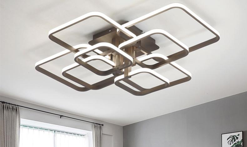Geschichteter Quadratischer Moderner LED-Kronleuchter