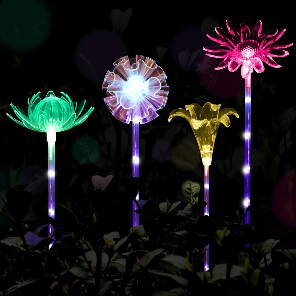 LED-Blumen-Gartenlichter